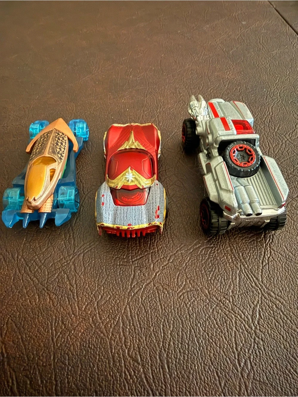 Hot Wheels Justice League Kids Toy Car Set - Red, Silver, Blue